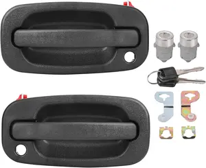 Yinlowa Exterior Door Handles Front Driver Passenger Side Pair for  Chevy Silverado GMC Sierra   , Tahoe Suburban Yukon Avalanche, Replaces   GM Black Set