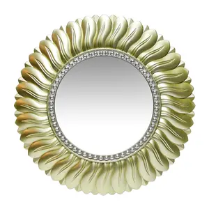 Infinity Instruments 21.5" Round Wall Mirror, Gold