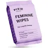 Pixie Menstrual Cup Wipes - On The Go Public Bathroom Wipes for Feminine Care - Safe On Period Cups & Menstrual Discs - Biodegradable, Flushable, pH Balanced & Unscented (20 Count)