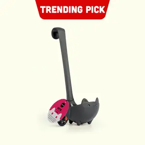 OTOTO Katie Cat Soup Ladle - Black Kitten Kitchen Utensil with Tail Handle | Cute & Functional Cat Kitchen Accessory | Heat Resistant & BPA-Free | Perfect Gift for Kitty Lovers & Home Cooks | TikTok Must-Have | Funky Kitchen Supplies | Kitchen Accessories