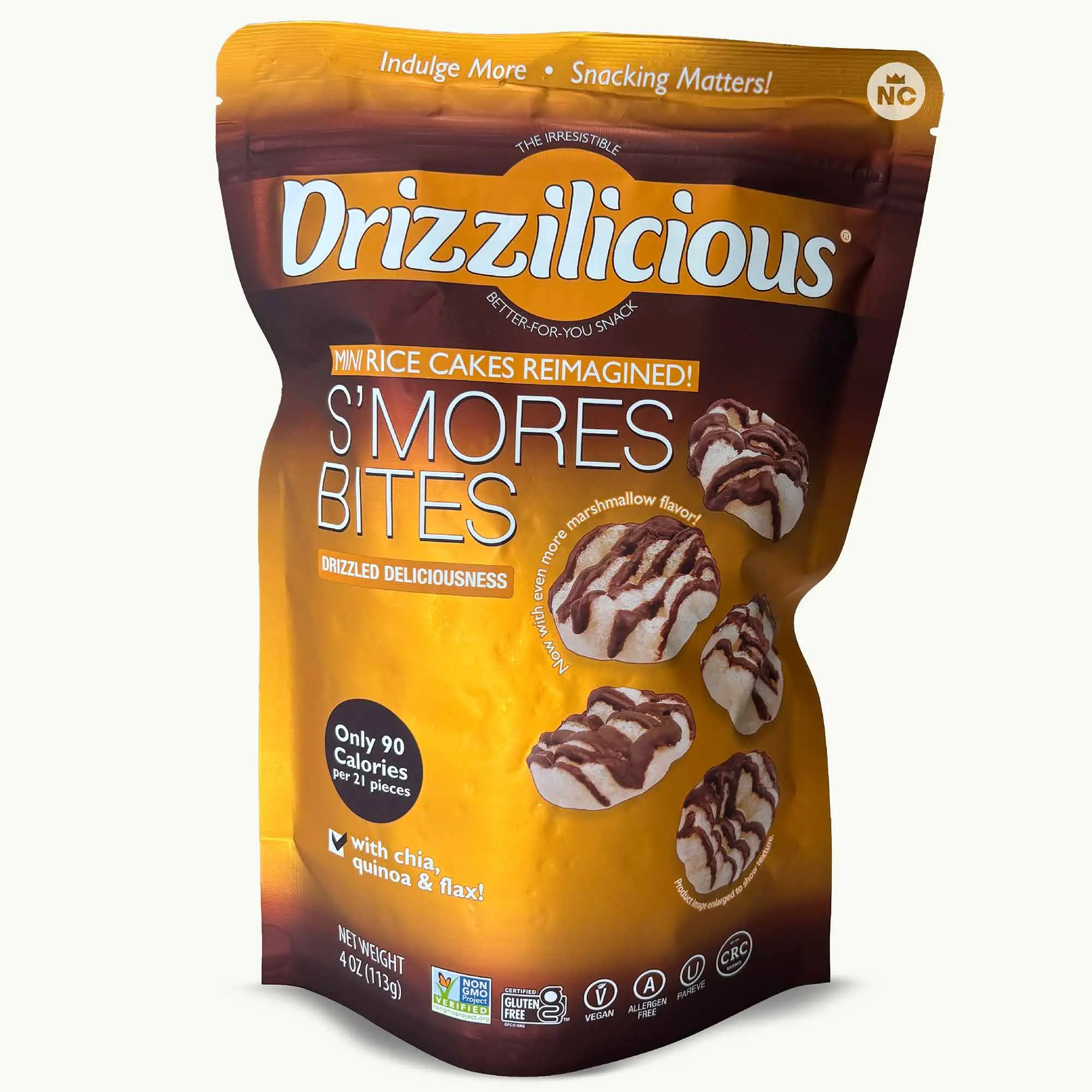 Drizzilicious Smores Bites Mini Rice Cakes 4oz Drizzilicious Smores Bites Mini Rice Cakes 4oz