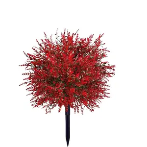 Realistic Lavender Ground Insert, UV Resistant Artificial Bushes, Lifelike Fake Plant, Simulation Bush Plant, Indoor Outdoor Decor, Home Garden Office Wedding Arrangement