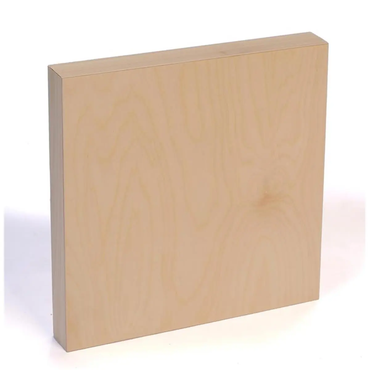212 MAIN American Easel 18x18 in. Extra-Deep Unprimed Solid Wooden Baltic Birch Painting Panel for Art & Crafts, Birch Face, Natural Finish with Natural Wood Grain, Easy Hanging Feature