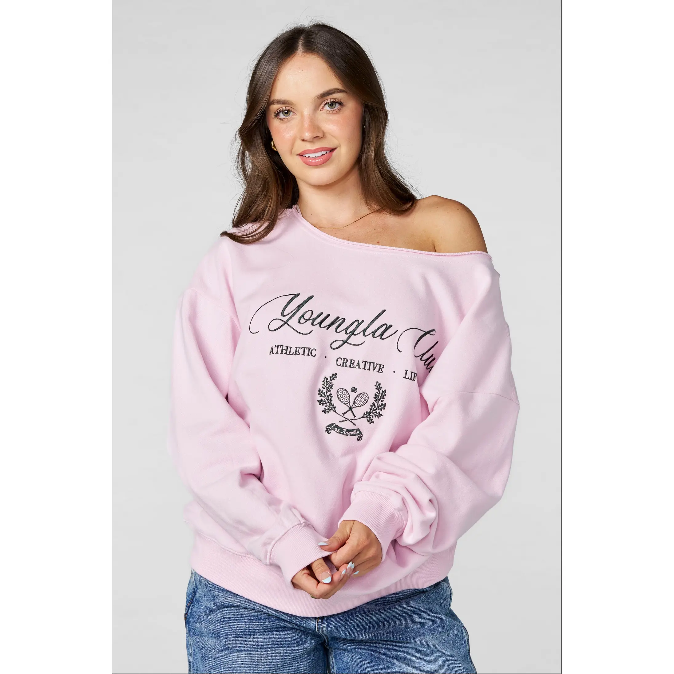 W5158 - Off-shoulder Pullover