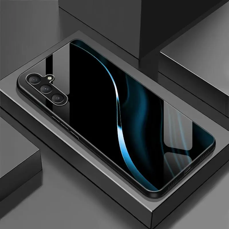 Suitable for [Galaxy A16 5g] Simple silk gradient glass phone case affordable fully shockproof drop-proof and wear-resistant-888