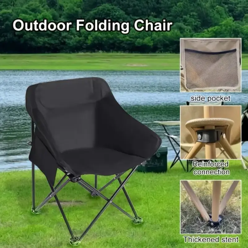 Folding camping chair for camping, beach, picnic, barbecues, sporting events