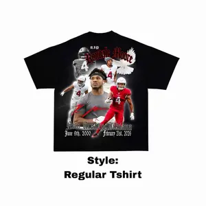 Rondale Moore Memorial Vintage 100% Cotton, Distressed Graphic T-Shirt Crop Distressed or Regular unisex Fit| Football Fan Unisex Comfort Tee Cotton Crewneck