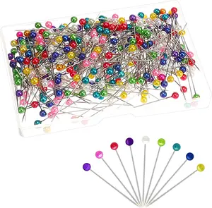 Sewing Pins Quilting Pins for Fabric Corsage with Heads Bouquet Straight Pin for Dressmaker  DIY Decoration Project 300 count