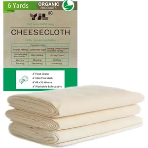 Cheesecloth - 54 Sq Ft,  Cotton, Grade 90 Unbleached | Fine Cheesecloth for Cooking, Straining, Canning, Steaming &