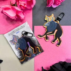 Rainbow Wendigo Deer Demon Acrylic Keychain