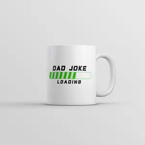Dad Joke Loading Mug Funny Fathers Day Graphic Coffee Cup - 11oz Funny Coffee Mugs Ceramic Printed Drinkware Cup