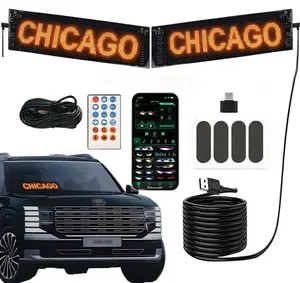 Flexible LED Car Sign for Sports Fans - Custom Text & GIF Bluetooth Display, 5V USB Light Board for Game Day, App Controlled Team Spirit Sign for Vehicle Windows