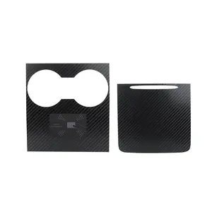 TPARTS Real Carbon Fiber Center Console Cover for Model Y & Model 3 (2021-2023)