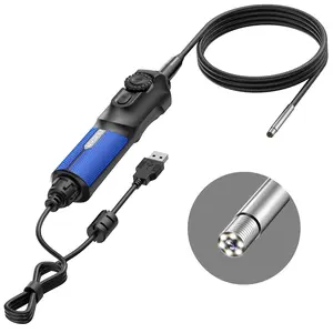 Summervibes MUCAR USB Endoscope Camera with Light, 0.21 Inch HD Borescope with 6 Adjustable LED Light, IP67 Waterproof Semi-Rigid Snake Camera, One Click Snapshot Inspection Borescope