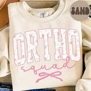 Floral Ortho Squad Matching Sweatshirts, Orthodontist Shirt, Orthopedic Crewneck, Dental Assistant Apparel, Ortho Team Sweatshirt, Dental Professional Gift