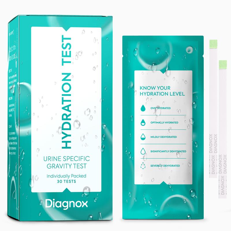 Diagnox Hydration Urine Test - Check Five Levels of Body Hydration and Dehydration - 30 Self Tests