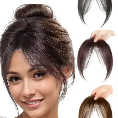 Synthetic Clip-In Hair Extensions, 2-Piece Heat-Resistant Fiber Set - Seamless Blend, No Bulk Mini Clip-On Design Hairpiece for Parties, Daily Use Fashion Accessory (Long Straight Modern Synthetic Extensions & Pieces), Synthetic Clip Hairpiece