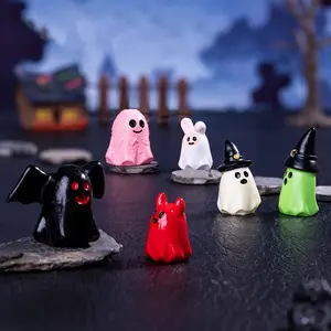11pcs Micro Landscape Creative Cute Halloween Ghost Figures DIY Decoration Accessories Mini Ornaments