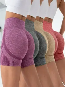 Women's Seamless High Waist Biker Shorts, Butt Lifting Tummy Control, 4 Way Stretch, Non-See-Through, Gym Yoga Running Shorts