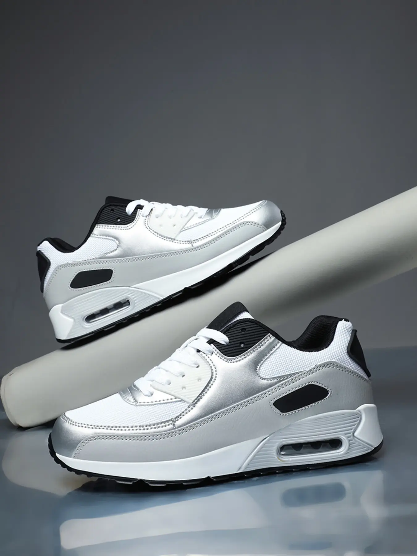 Men's Fashion Walking Shoes, Running Sports Shoes, Sporty Lightweight Casual Versatile Running Sneakers, Breathable Mesh Textile Upper, All Season Comfort, Athletic Running Shoes
