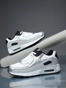Men's Fashion Walking Shoes, Running Sports Shoes, Sporty Lightweight Casual Versatile Running Sneakers, Breathable Mesh Textile Upper, All Season Comfort, Athletic Running Shoes