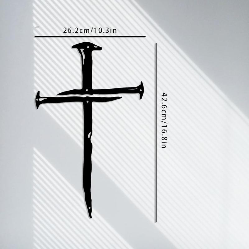 Wall Cross Jesus Crosses Wall Decor Religious Metal Wall Art Minimalist Decorations for Church Home Office Baptism Decor Gift for a Christian