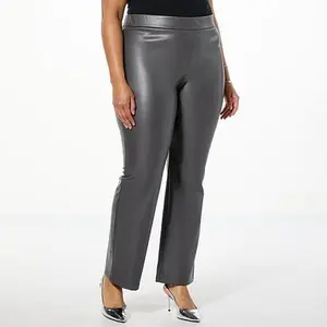 Christian Siriano C Wonder by Christian Siriano Stretch Faux Leather Flare Leg Pant