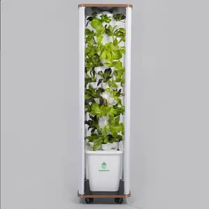 DPROOTS 45 Pods Vertical Indoor Hydroponics Growing System With Full Spectrum Grow Light Vegetable Plant Garden Automatic System