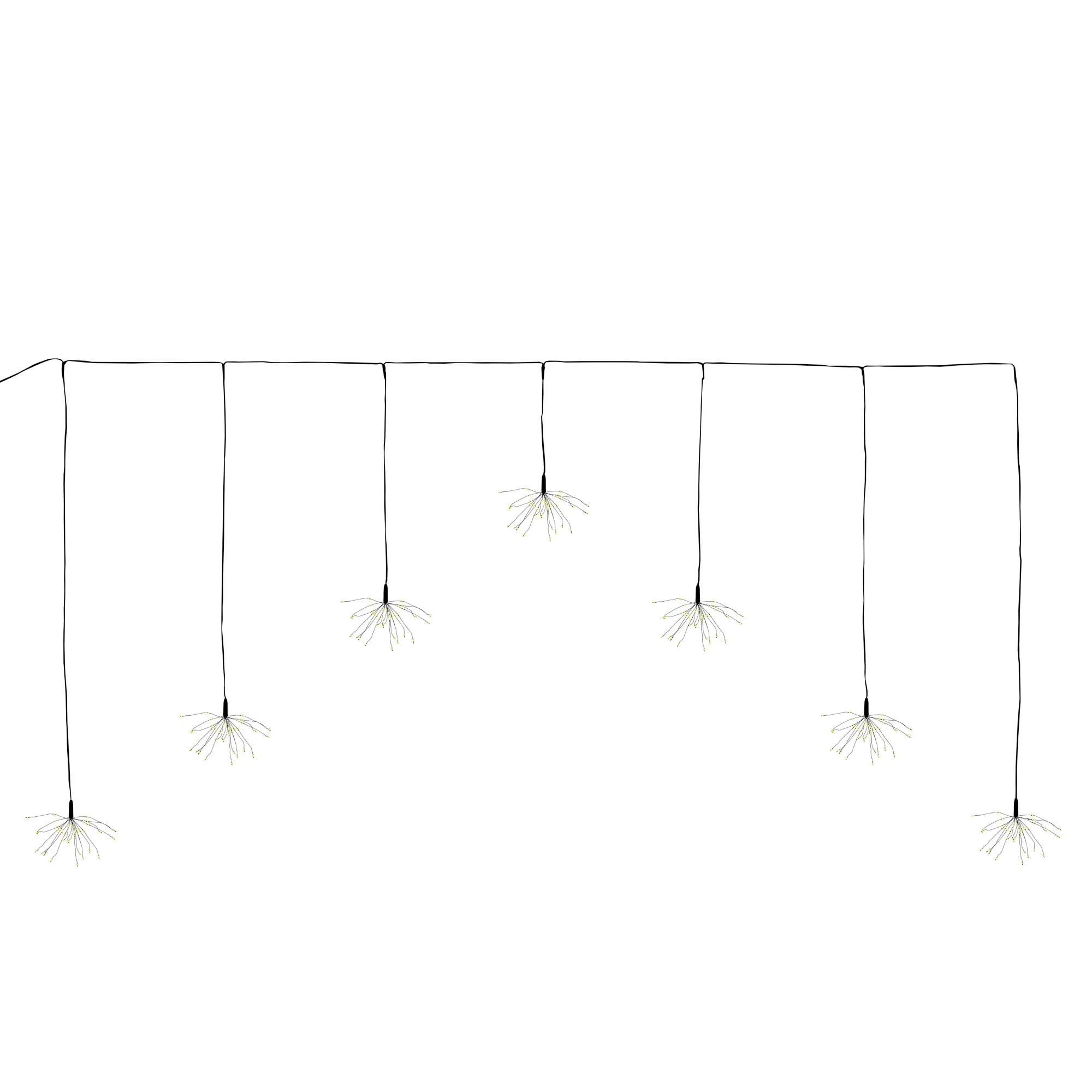 LumaBase Electric Starburst LED Curtain String Lights - 40 Warm White LEDs, 254in Cord, Weatherproof, UL Listed, for Indoor & Outdoor Home Decor