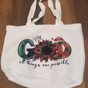 With God all things are Possible Christmas Tote Bag