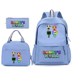 2026 New Dandy's World Cartoon Printed School Bag Set Casual Backpack