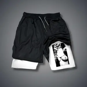 Sexy 80s 90s summer men shorts for men jorts outfit men graphic shorts Double-layer sports shorts Comfortable short shorts summer