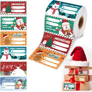 500 PCS Christmas Gift Tags, Christmas Name Tags Stickers, Self-Adhesive Labels for Presents, Bags, Boxes, Wrapping Paper Christmas Decorations