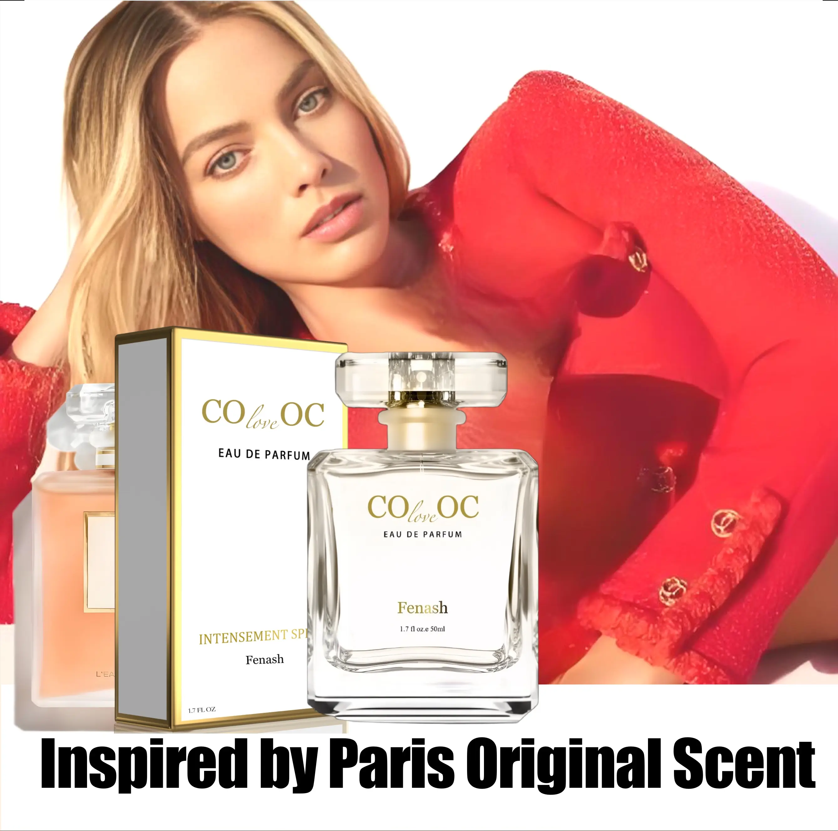 CoCoLove Women's Intense Eau de Toilette Spray, luxurious amber scent, citrus fragrance, slow floral notes of jasmine and rose, floral notes, pure women's perfume, perfect for work, party and travel, gift for mom and daughter!