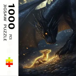 1000 Piece Dragon Puzzle Set, DIY Home Decor Brain Teaser Toy, Perfect Gift for Adults & Families, Holiday Theme Design