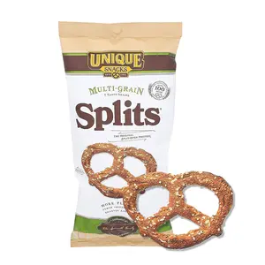 Unique Snacks - Multi Grain Splits Pretzels, Homestyle Baked, Certified OU Kosher and non-GMO, 11 oz Bag (6 pack) No artificial flavors 66 Ounce pretzels Fiber