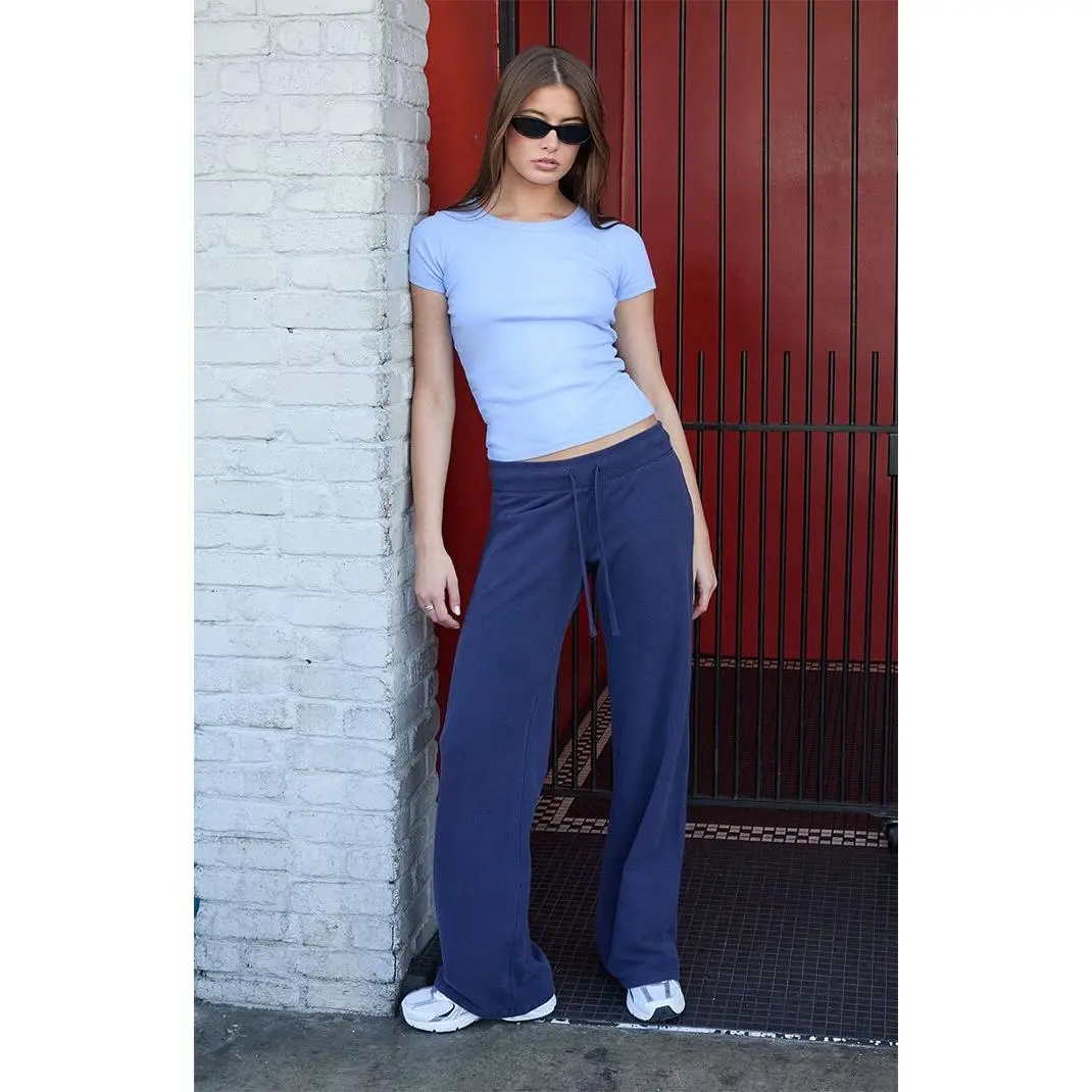 John Galt Women's Navy Hilary Yoga Baggy Sweatpants