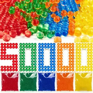 🌈 💖   50000 Rounds 7-8mm Multi-Color Water Gel Balls, 5-Pack Refill Ammo for Outdoor Water Games, Soft Water-Based Beads for Outdoor Team Play & Water Sports Activities, Ages 14+