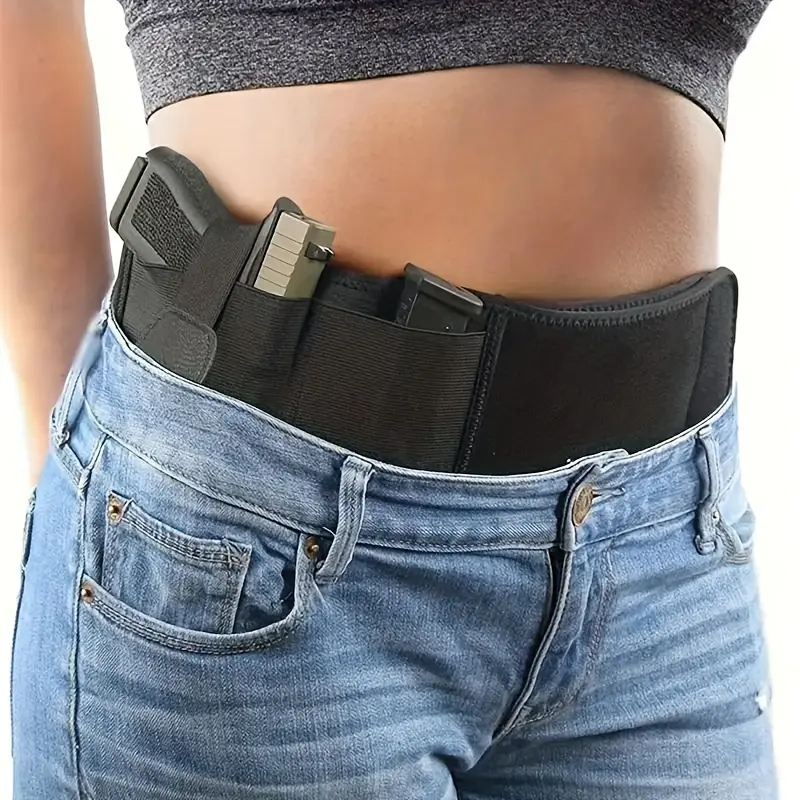 Unisex Concealed Belly Band Vest Holster - 1-Piece Breathable Active Gear for Runners, Flexible Hold Vests with Pocket Carry for Trail Running, Outdoor Recreation