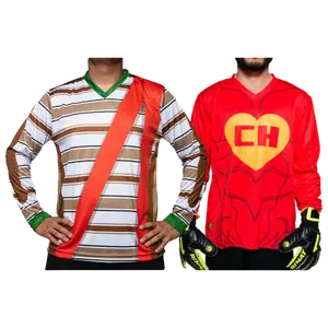 Geko El Chapulin Colorado & El Chavo del Ocho Goalkeeper Jerseys - Comfortable Breathable Material & Moisture-Wicking Technology for Soccer Fans