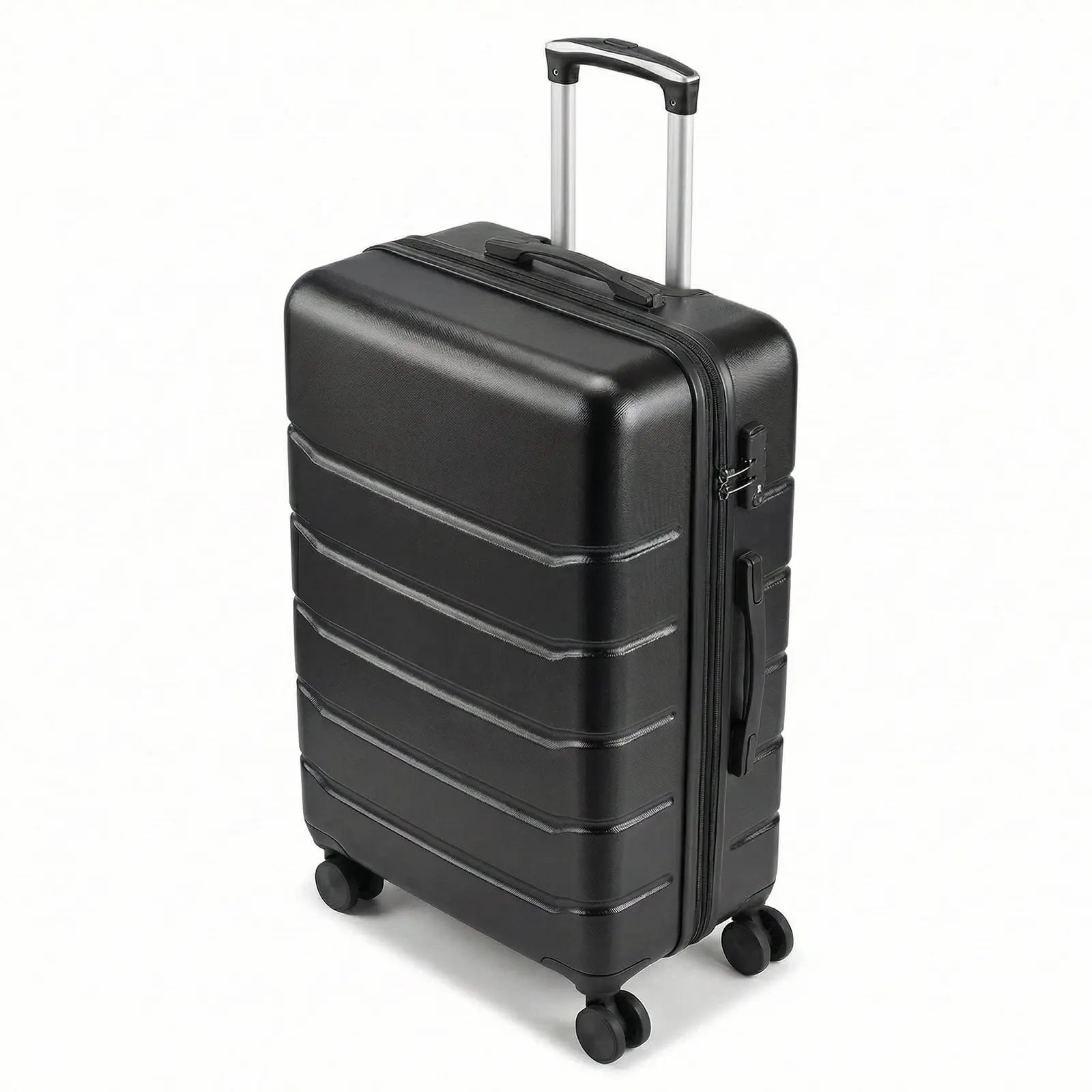 Alvantor 20-28 inch Luggage, Expandable Hardside Suitcase with Spinner Wheels, Blue,Black