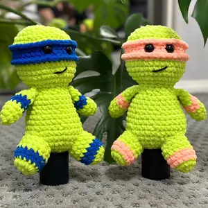 TMNT inspired handmade crochet amigurumi plushie stuffed animal stuffy