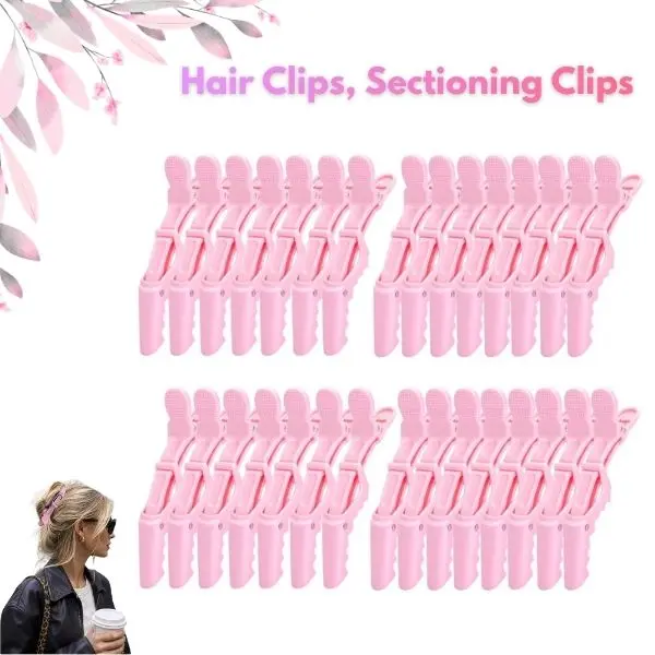 30 Pack Alligator Hair Clips for Hair Styling, Sectioning Clips for Salon Coloring, Cutting & Styling, Crocodile Hair Clips with Strong Grip, Plastic Hairdressing Clips for Women & Men