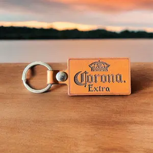 Corona Extra Genuine Leather Keychain for Beer Drinkers