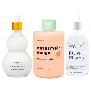 Hydration Bundle: Shower Shake + Korean Rice Serum + Silver Collagen Serum Set (3 pc)