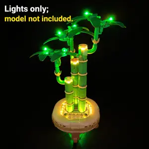 LYBMTWF Light kit for  The Botanical Collection Lucky Bamboo Décor 10344-Creative Lighting Kit for Building Blocks， Adults Ages 18+ - Fake Plant Decoration for Table, Desk, Office - Gift for Valentines Day（No Bricks Included）