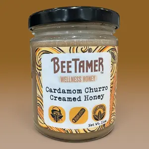 BeeTamer's Cardamom Churro Creamed – Raw Creamed Honey with Cardamom 11oz