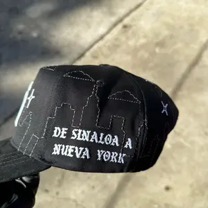 YN Culiacan SnapBack Hat Design Black Adjustable Cap