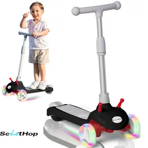 ScootHop K3 Electric Scooter for Kids Ages 3-8 with LED Light-Up Wheels 3 Adjustable Heights C-Shaped Handle Lean-to Steer Design Gift for Boys and Girls New Upgraded Lithium Battery 5-8 Miles Range Safety TikTokShopNewYear