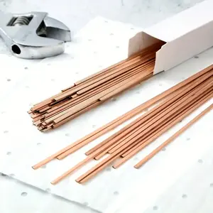 15% Silver Solder Rods - 10 Pcs, AWS BCup-5 Alternative, High-Quality for Copper Pipe Brazing & HVAC Repair